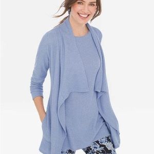 Chicos Zenergy Sleeveless Waffle Tank and Convertible Jacket/Cardigan